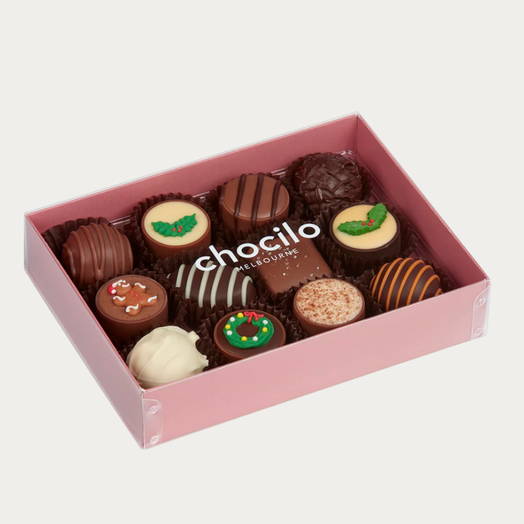 Chocilo 12 Pack Christmas Chocolate Gift Box 140g