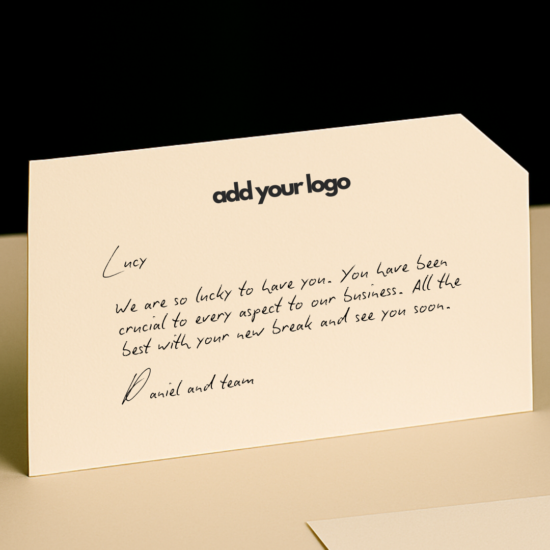 Custom printed logo on card (min. 10 qty)