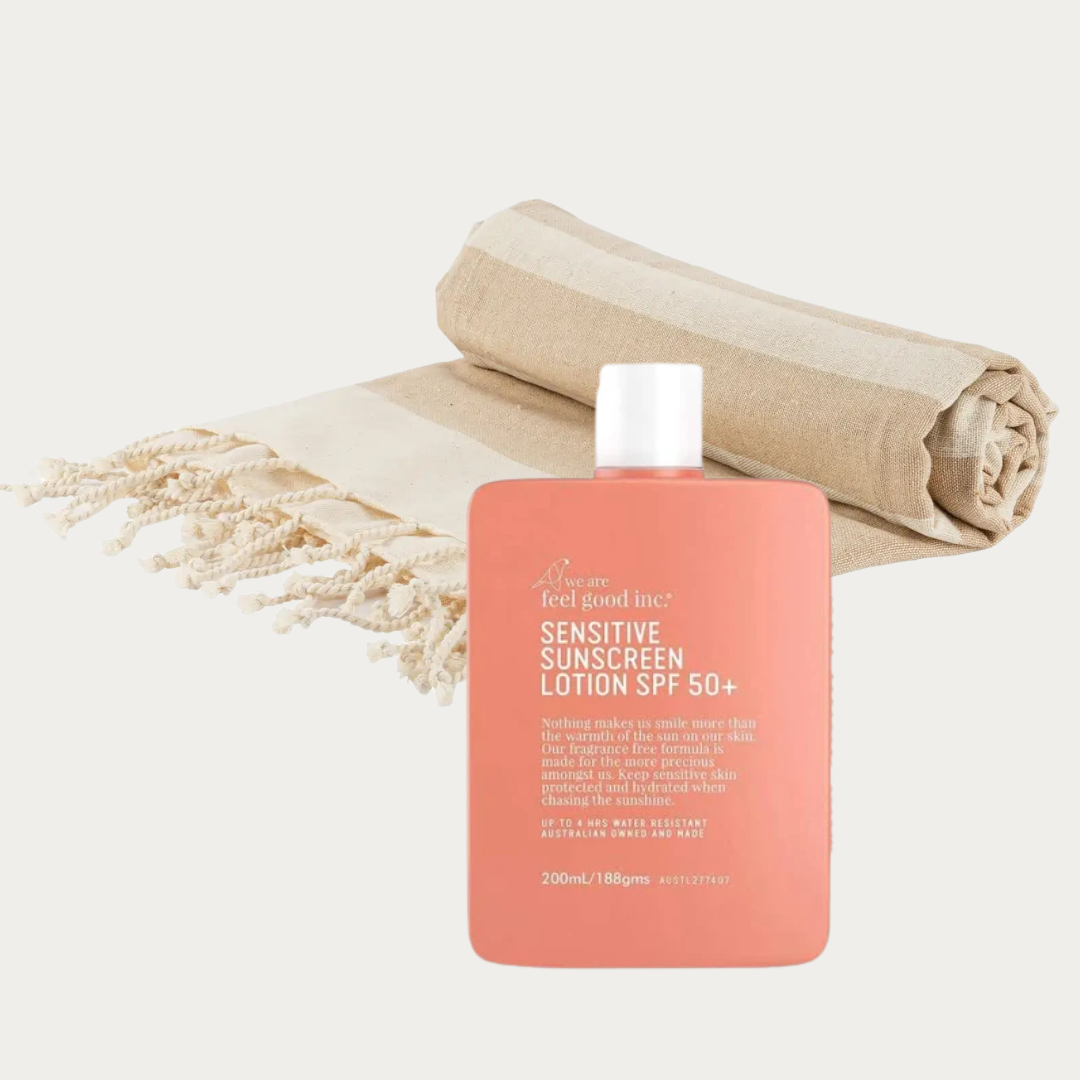 We Are Feel Good Inc Lotion SPF50 + Turkish Cotton Towel