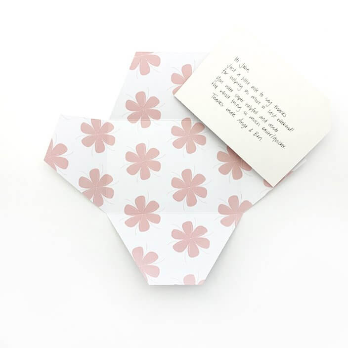 Pink Flowers - Signature Card