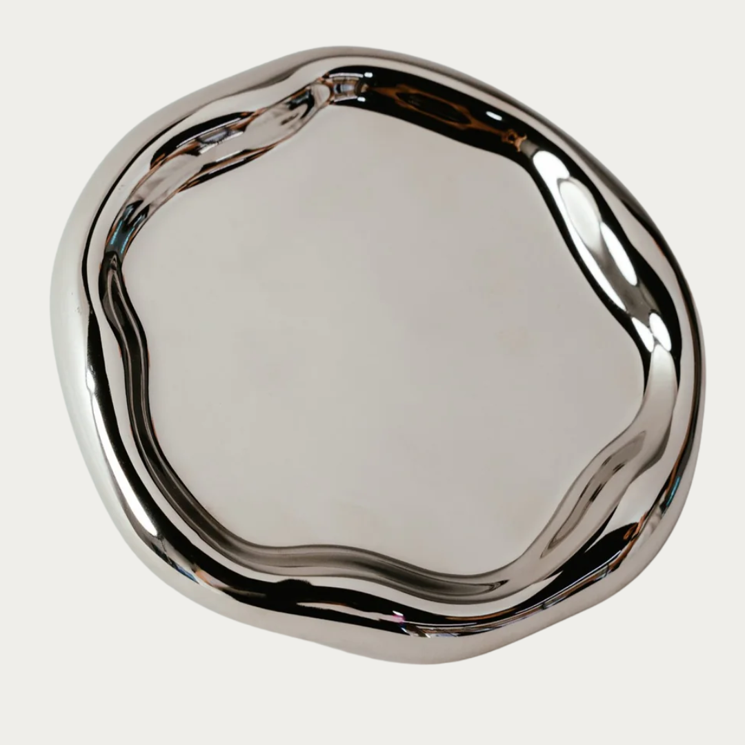 Aleo Shiftique Chrome Round Tray 21cm