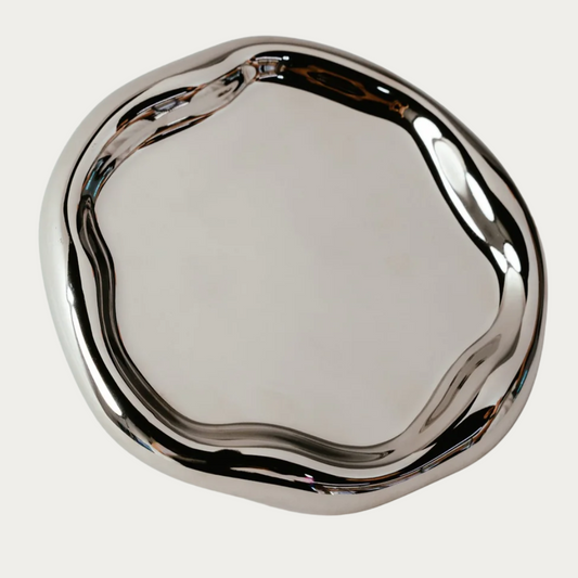 Aleo Shiftique Chrome Round Tray 21cm