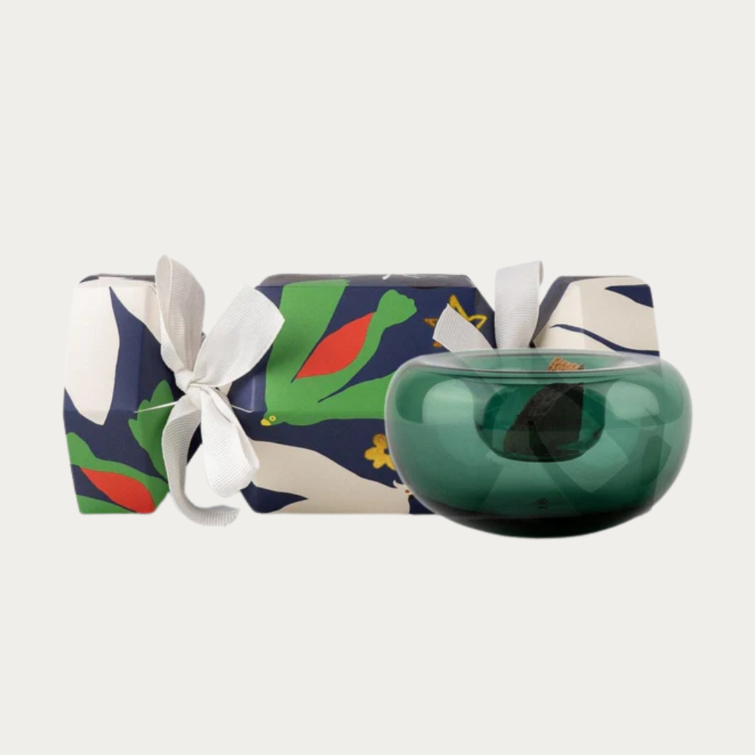 Studio Milligram Cracker Gift set - Radiant Incense Holder Green