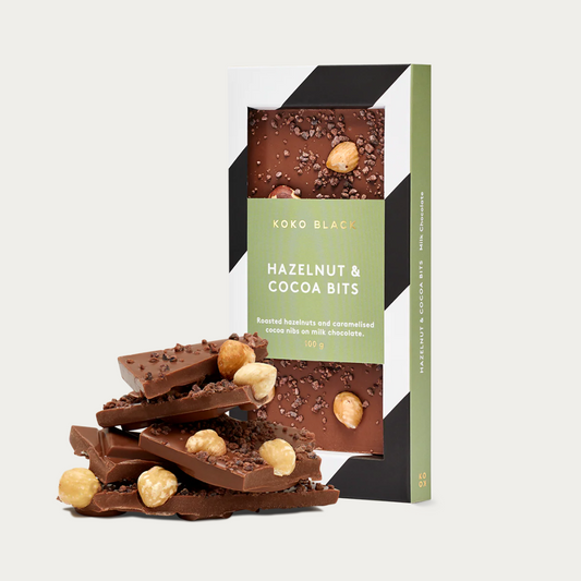 Koko Black Hazelnut & Cocoa Bits Milk Chocolate 100g