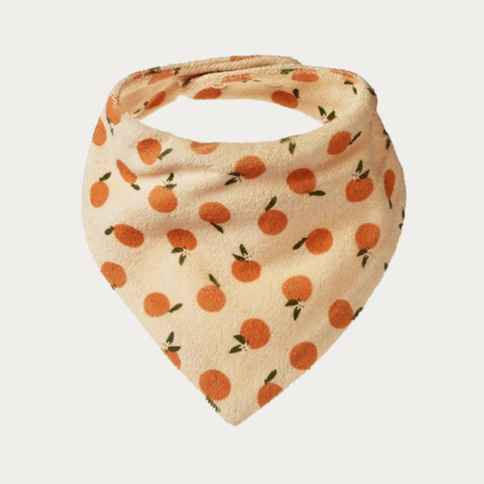 Nature Baby Triangle Bib Orange Blossom 100% Certified Organic Cotton