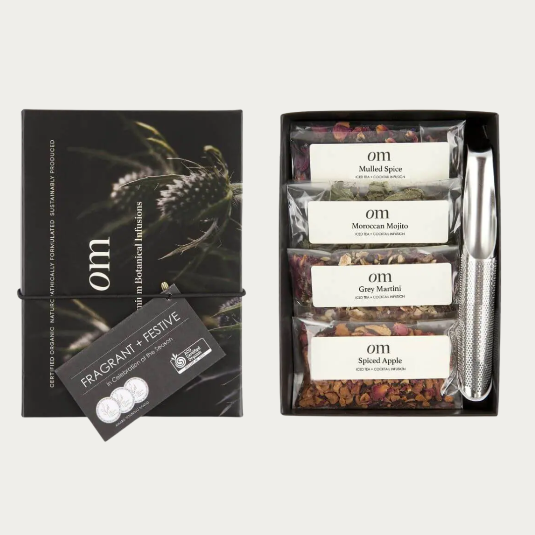 OM Fragrant & Festive Tea Box w/ Tea infuser