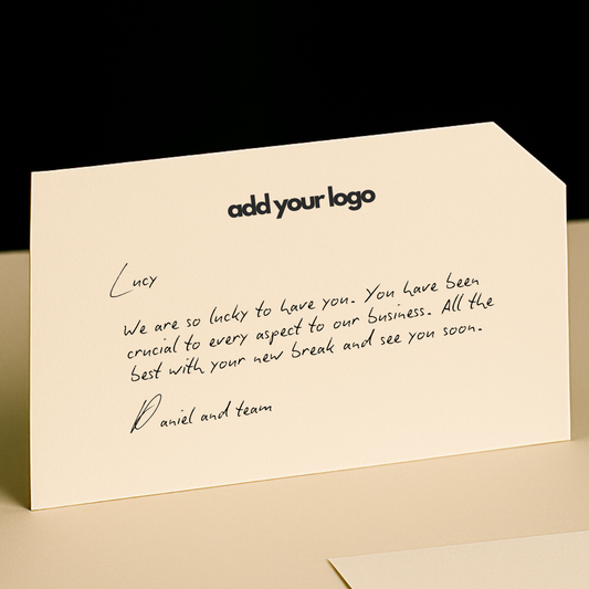 Custom printed logo on card (min. 10 qty)