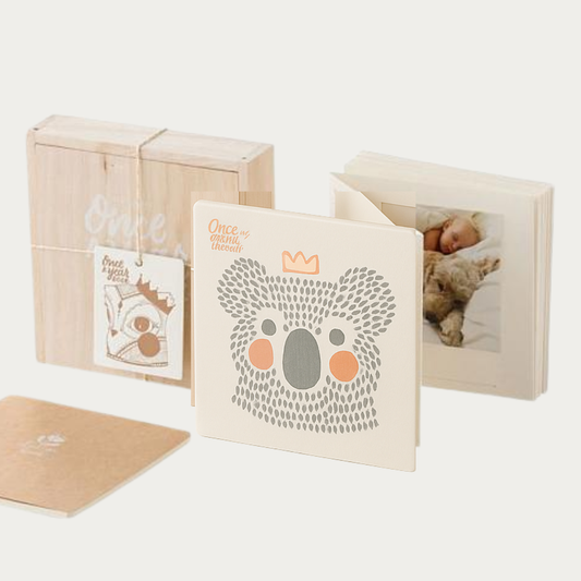 Laikonik - New Baby Journal - Once a Year Photo Book 50pgs in Wooden Box