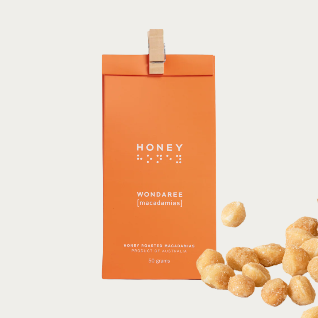 Wondaree Honey Roasted Macadamias Nuts 50g