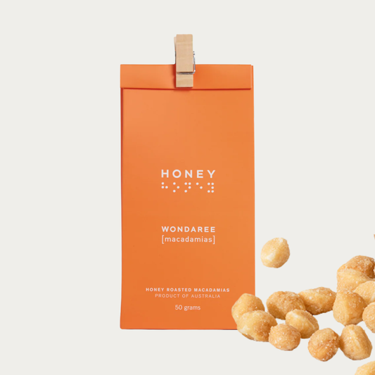 Wondaree Honey Roasted Macadamias Nuts 50g