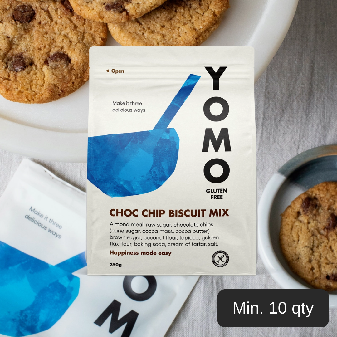 YOMO - Choc Chip Biscuit Mix 350g Gluten Free, Vegan, Dairy-Free, Made in AUS
