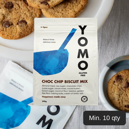 YOMO - Choc Chip Biscuit Mix 350g Gluten Free, Vegan, Dairy-Free, Made in AUS