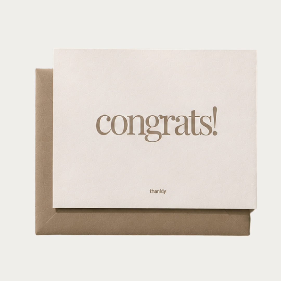 Congratulations - Complimentary Card