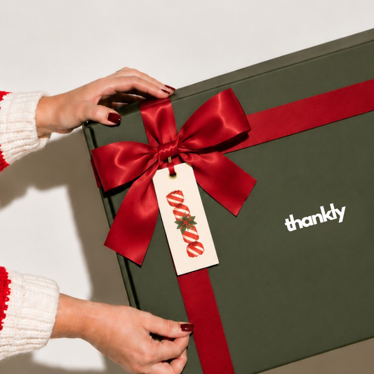 Add Satin Red Bow with Swing Tag